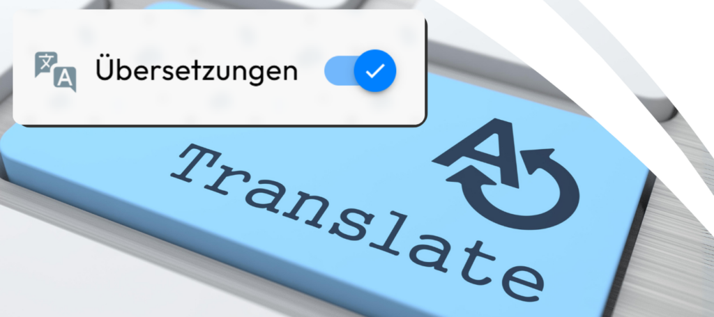 Übersetzungsfunktion in der Valoon-Software für internationale Projektkommunikation.