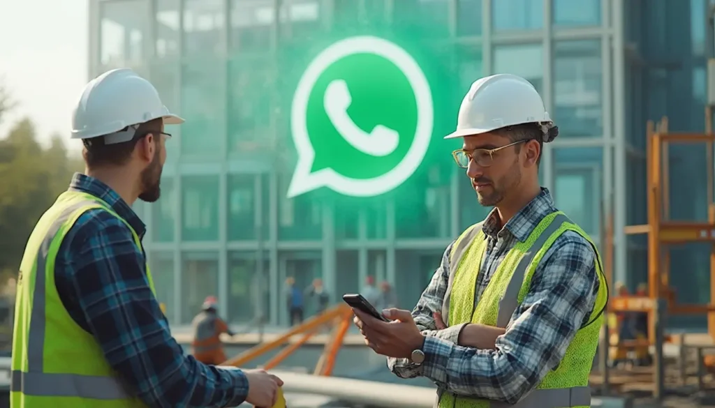 Die Nutzung von WhatsApp zur Steigerung der Effizienz und Verbesserung der Kommunikation auf der Baustelle.