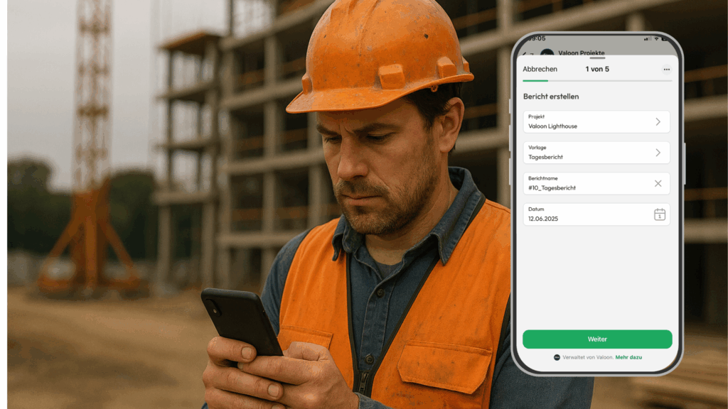 Das Bautagebuch neu gedacht – mit dem flexiblen Berichts-Feature von Valoon