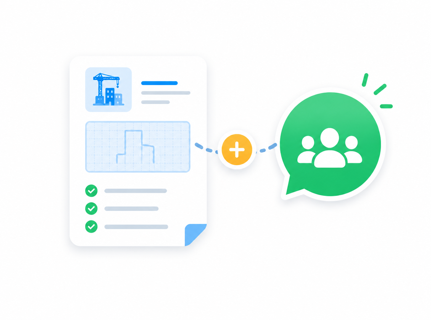 Schritt 1: Digitale Baustelle erstellen und WhatsApp-Gruppe verbinden
