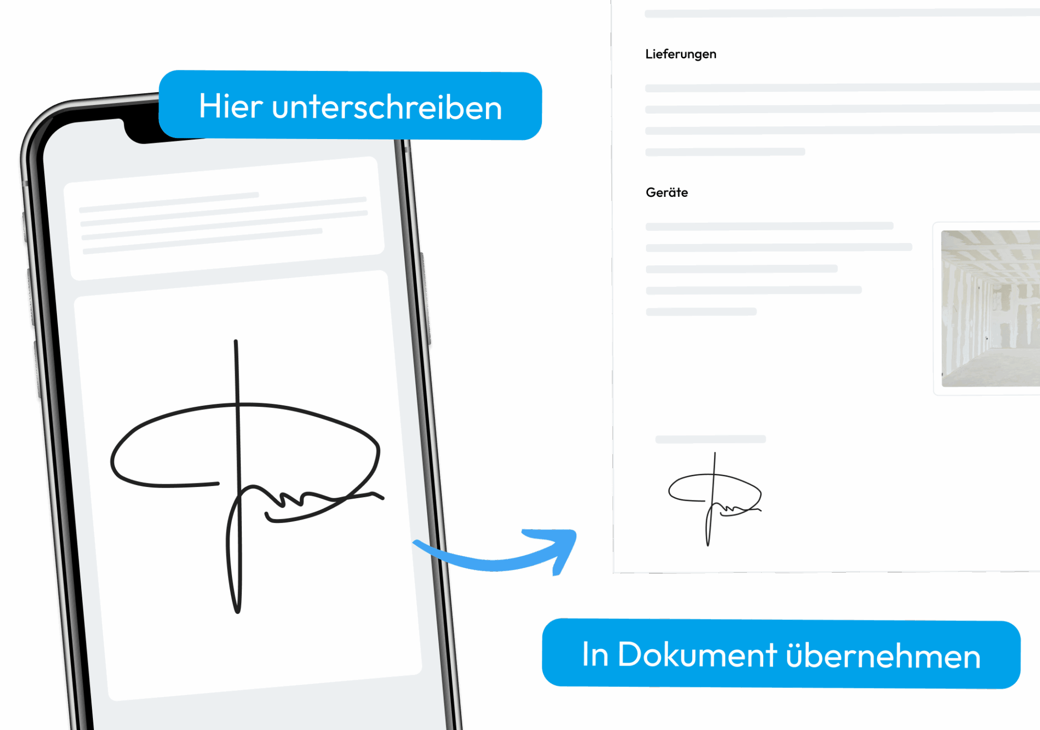 Unterschrift erledigt – vor Ort oder später per Klick